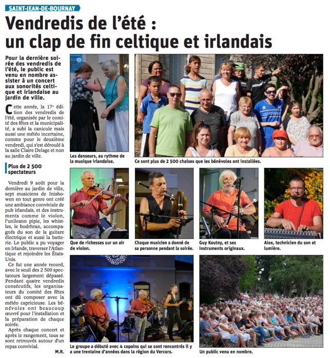 Vendredi 9 Août 2019 Les «Vendredis de l’été» SaintJean de Bournay (38)